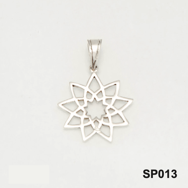SP013 Baha'i Silver Pendant