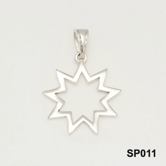 SP011 Baha'i Silver Pendant