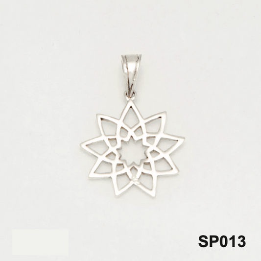 SP013 Baha'i Silver Pendant